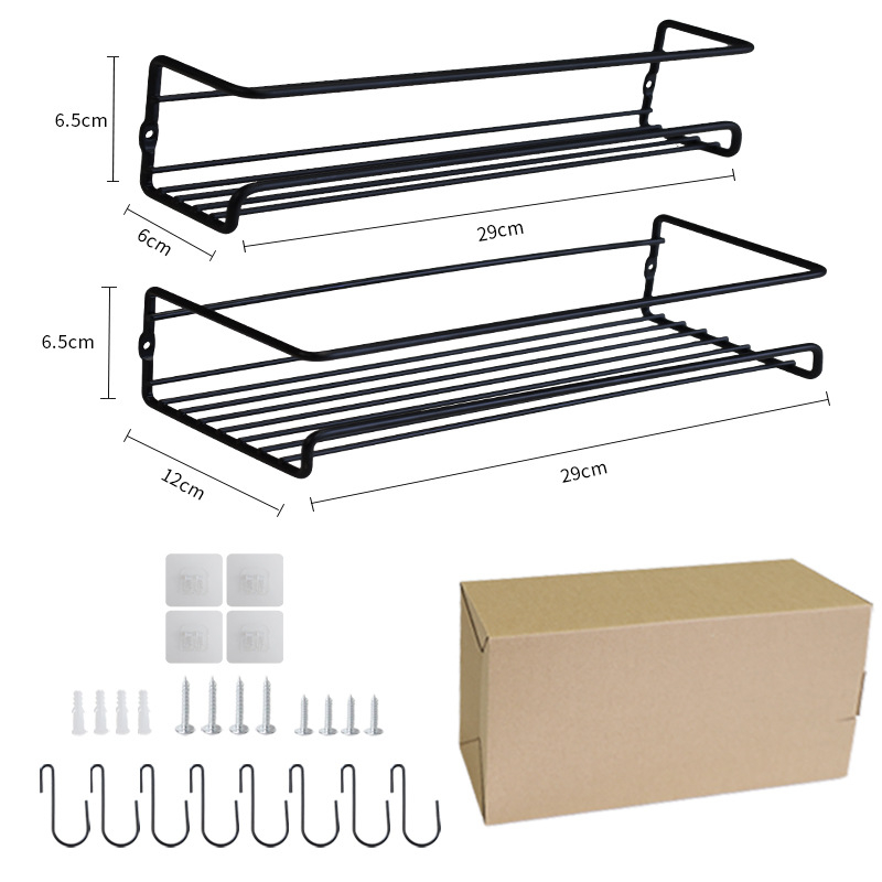 Stenný stojan na koreniny pre kuchynskú skriňu - pohyblivý, bez montáže, z uhlíkovej ocele