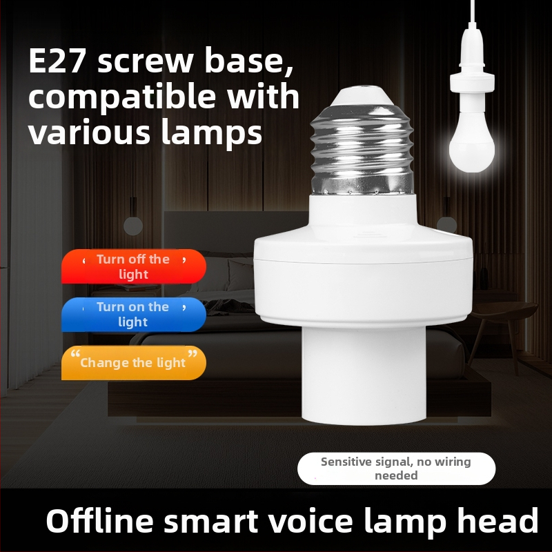 Inteligentná LED žiarovka s hlasovým ovládaním, E27 závit a diaľkové ovládanie