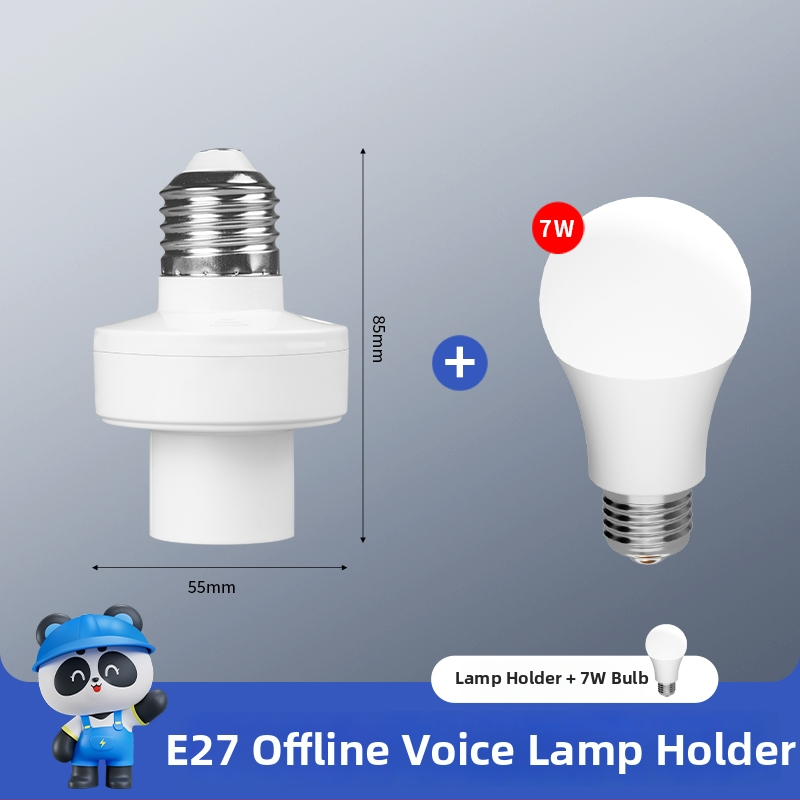 Inteligentná LED žiarovka s hlasovým ovládaním, E27 závit a diaľkové ovládanie