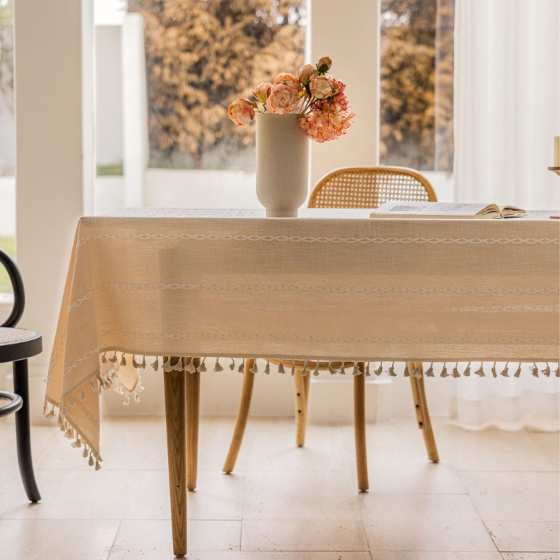 Obrus, polyester, obdĺžnikový, odolný proti prachu, tepelná izolácia, francúzsky štýl