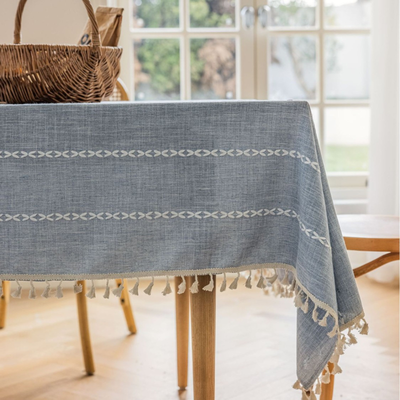 Obrus, polyester, obdĺžnikový, odolný proti prachu, tepelná izolácia, francúzsky štýl