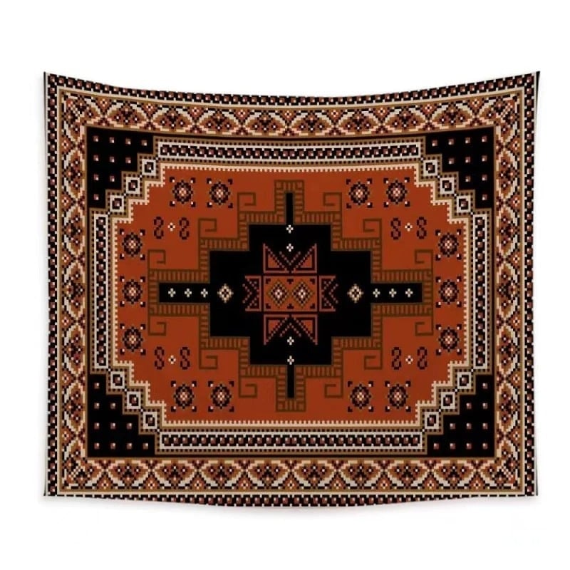 Gobeli v marockom národnom štýle s bohémským motívom krajiny, polyesterové vlákno, obdĺžnikový tvar