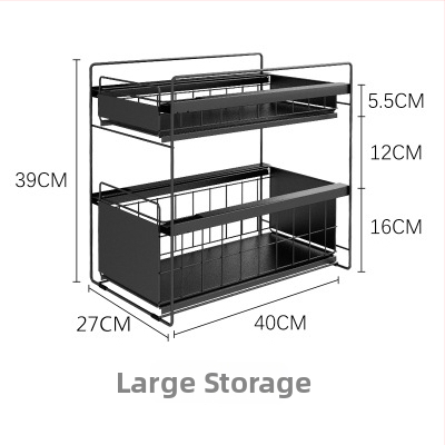 Gashi skladací, viacúčelový kovový regál do skriniek