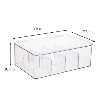 Box de depozitare pentru birou cu capac, PET plastic, model 313, 12 L, cu separatoare
