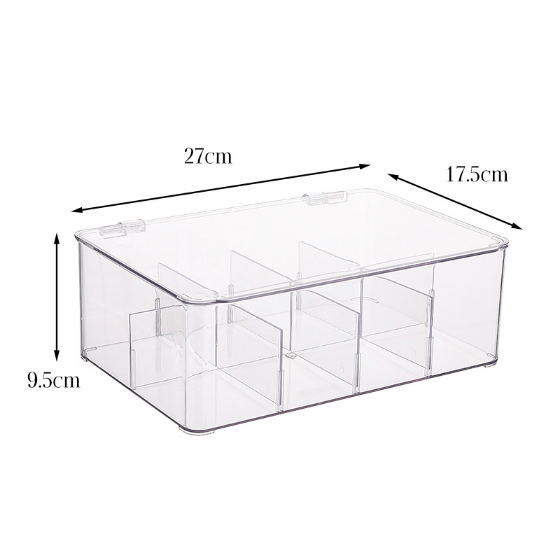 Box de depozitare pentru birou cu capac, PET plastic, model 313, 12 L, cu separatoare
