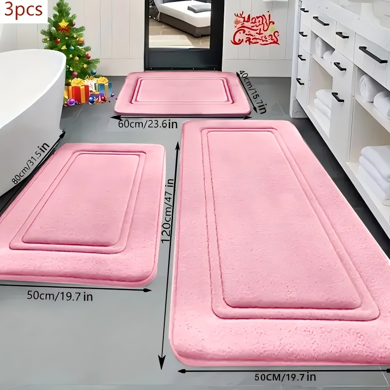 Απορροφητικό χαλάκι δαπέδου εισόδου και μπάνιου, πολυεστερικό ύφασμα, ανάγλυφη υφή, τετράγωνο σχήμα, πλένεται στο πλυντήριο, μοντέρνο μινιμαλιστικό στυλ