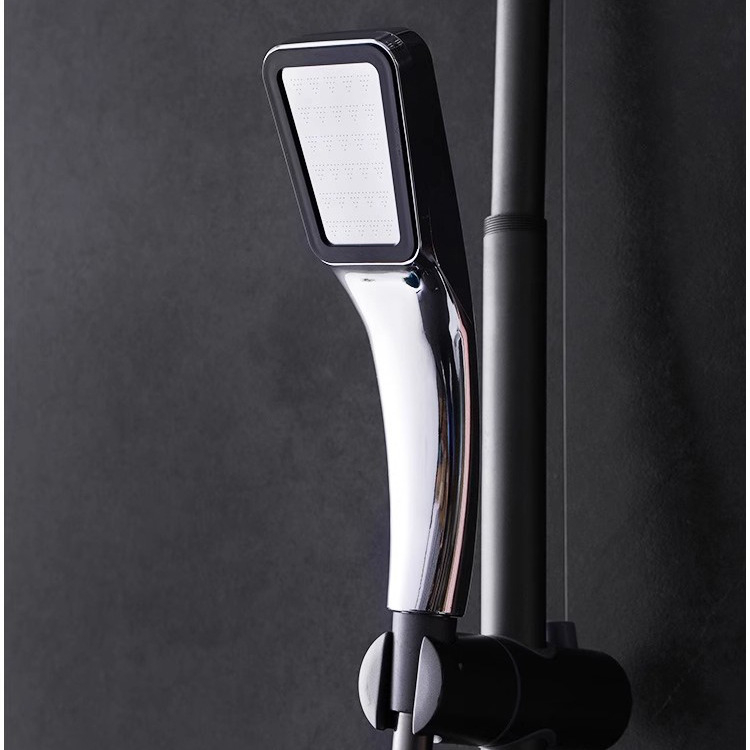 Štvorcová ručná sprchová hlava s 300 otvormi, pod tlakom, úsporná na vodu