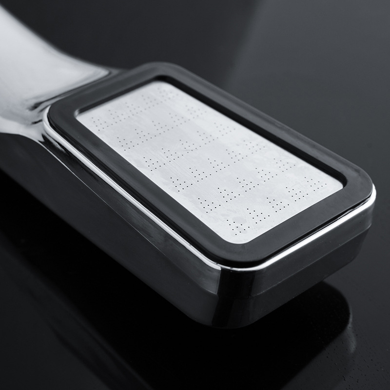 Štvorcová ručná sprchová hlava s 300 otvormi, pod tlakom, úsporná na vodu