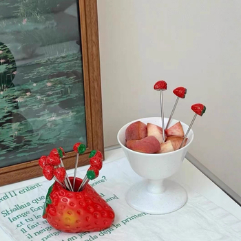 Ovocná vidlica – nerezová oceľ, svieži a roztomilý štýl, Číslo produktu Ggc125, Leštenie Hemp Wheel Light