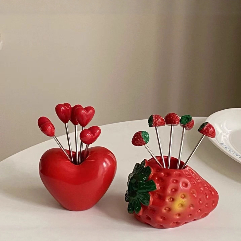 Ovocná vidlica – nerezová oceľ, svieži a roztomilý štýl, Číslo produktu Ggc125, Leštenie Hemp Wheel Light