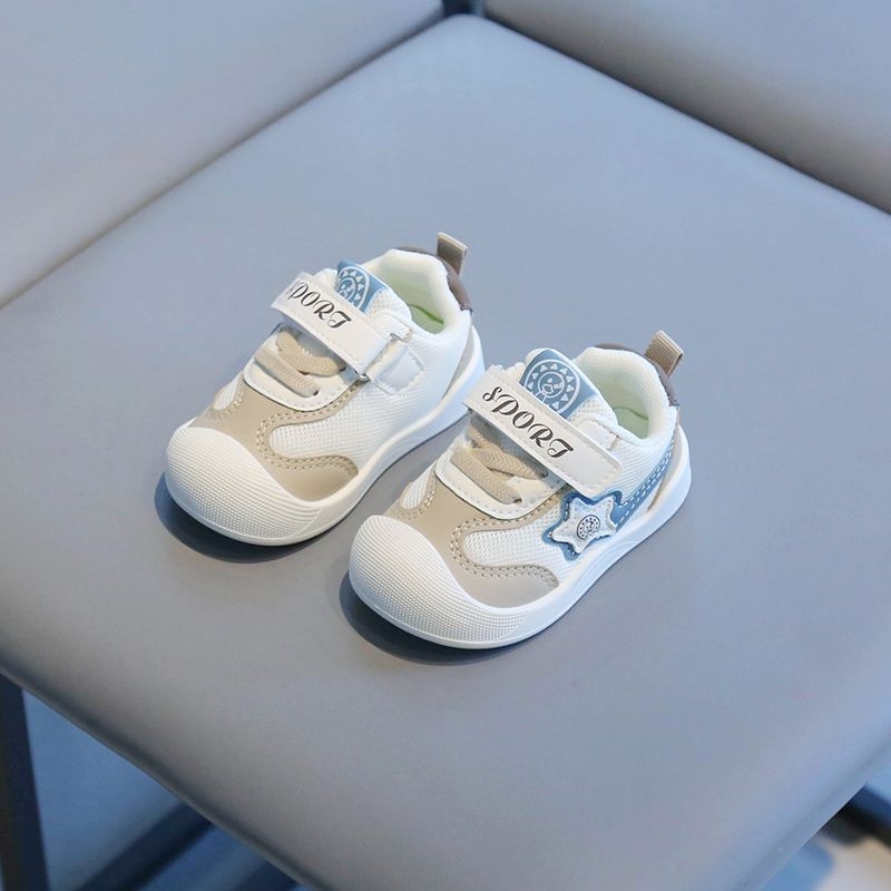 Detské tenisky na chôdzu - priedušný sieťový vršok, protišmyková mäkká podrážka, jar a jeseň, vek 12–36 mesiacov a 24–48 mesiacov