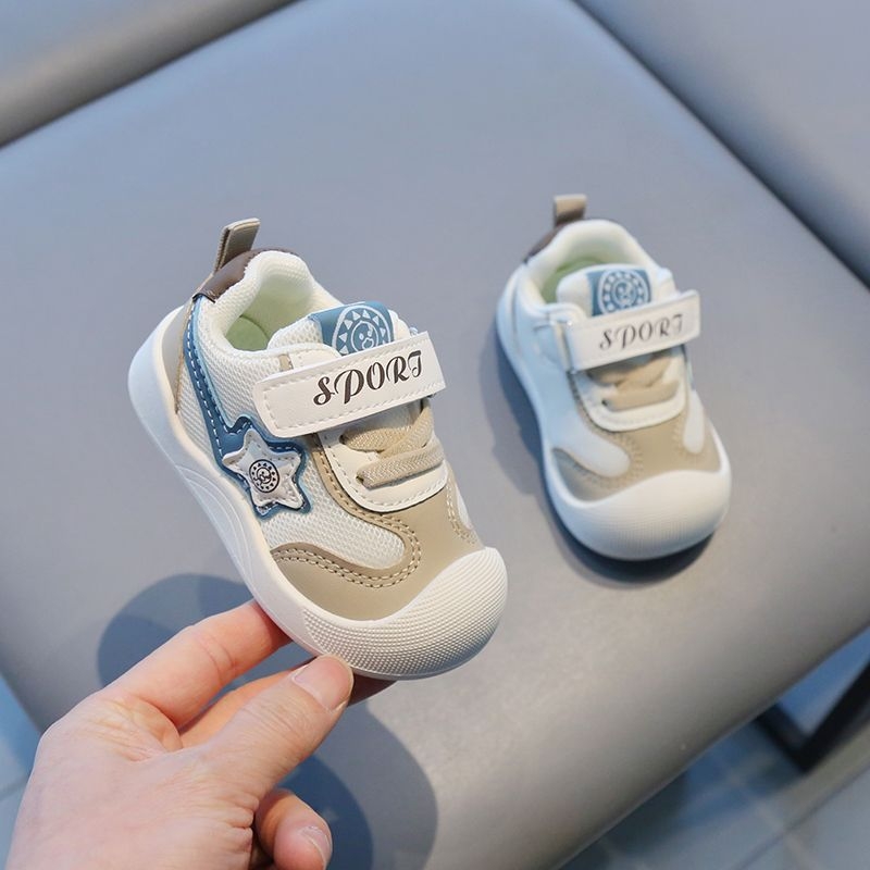 Detské tenisky na chôdzu - priedušný sieťový vršok, protišmyková mäkká podrážka, jar a jeseň, vek 12–36 mesiacov a 24–48 mesiacov
