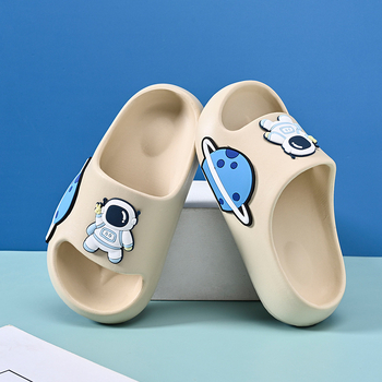 Vaikų šlepetės su karikatūriniu raštu, EVA viršus ir padai, kvėpuojančios, neslystančios vidaus vasaros sandalai 4–16 metų