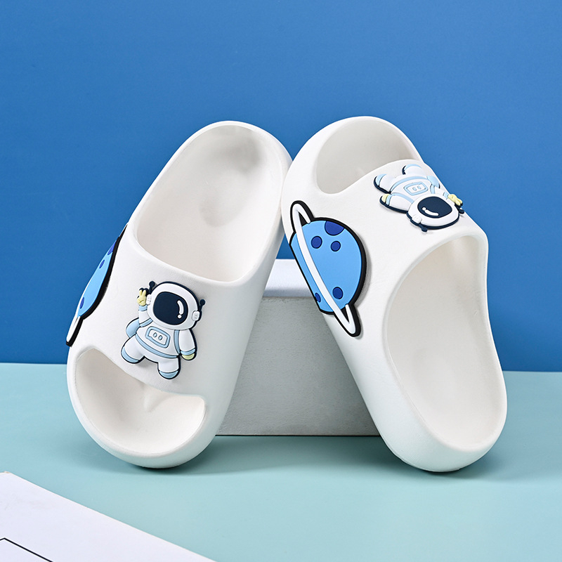 Vaikų šlepetės su karikatūriniu raštu, EVA viršus ir padai, kvėpuojančios, neslystančios vidaus vasaros sandalai 4–16 metų