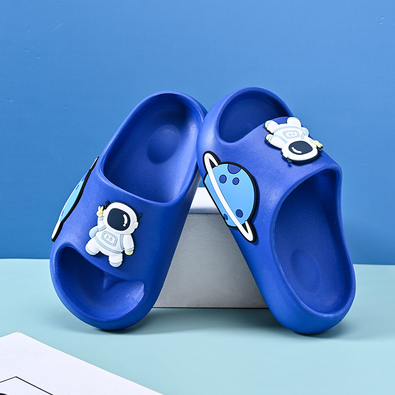 Vaikų šlepetės su karikatūriniu raštu, EVA viršus ir padai, kvėpuojančios, neslystančios vidaus vasaros sandalai 4–16 metų