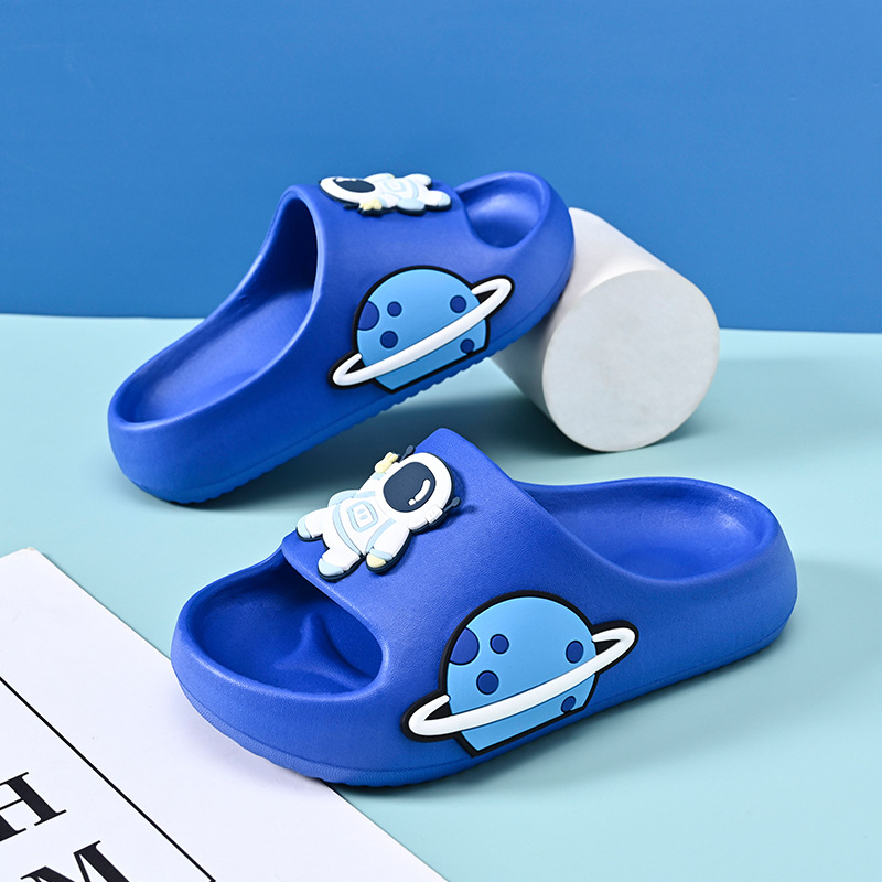 Vaikų šlepetės su karikatūriniu raštu, EVA viršus ir padai, kvėpuojančios, neslystančios vidaus vasaros sandalai 4–16 metų