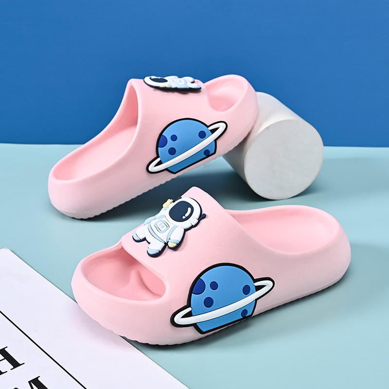 Vaikų šlepetės su karikatūriniu raštu, EVA viršus ir padai, kvėpuojančios, neslystančios vidaus vasaros sandalai 4–16 metų