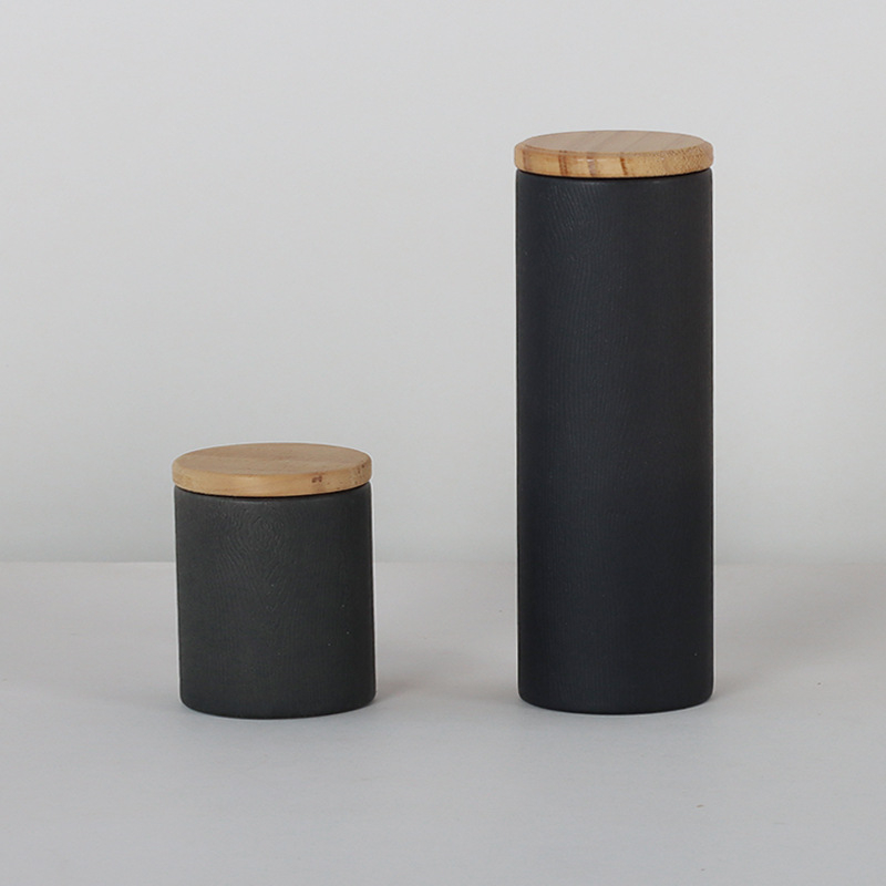 Čajová dóza v plechovej nádobe s dreveným vrchnákom, model T74, offset tlač