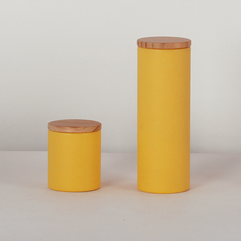 Čajová dóza v plechovej nádobe s dreveným vrchnákom, model T74, offset tlač