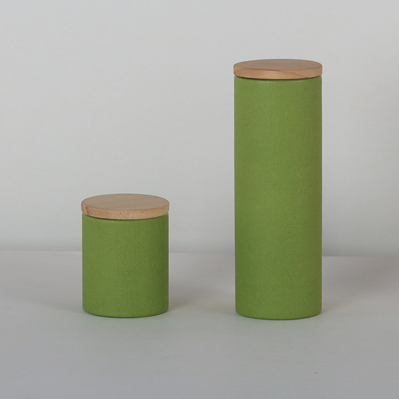 Čajová dóza v plechovej nádobe s dreveným vrchnákom, model T74, offset tlač