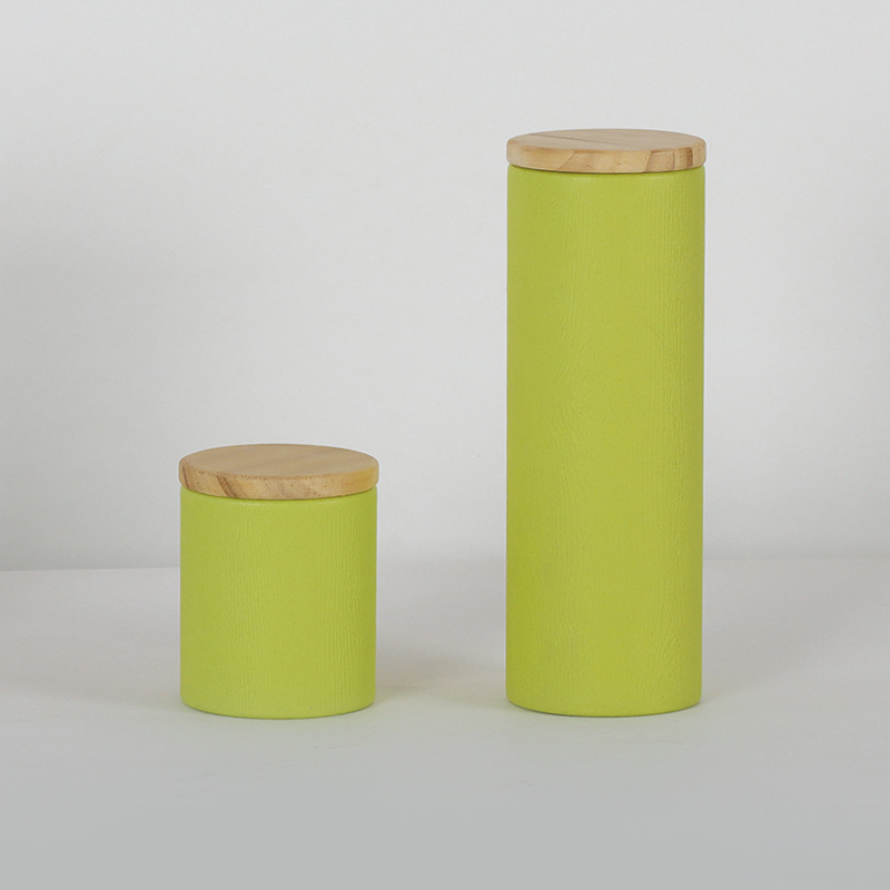 Čajová dóza v plechovej nádobe s dreveným vrchnákom, model T74, offset tlač