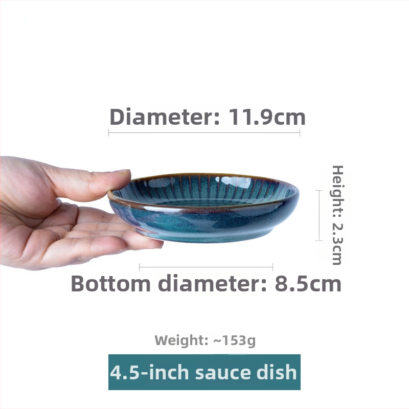 Porcelánový jedálenský servis — okrúhle misy a tanier, vhodný do mikrovlnky, glazúrovaný povrch v peci, svetlý luxus retro štýl