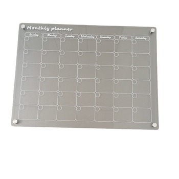 Priehľadná akrylová tabuľa na písanie s týždenným rozvrhom, magnetická poznámková tabuľka k chladničke, možnosť prispôsobenia (Materiál: syntetická živica; Rozmery: 400×300×2.5/2.8 mm; Štýl: moderný)