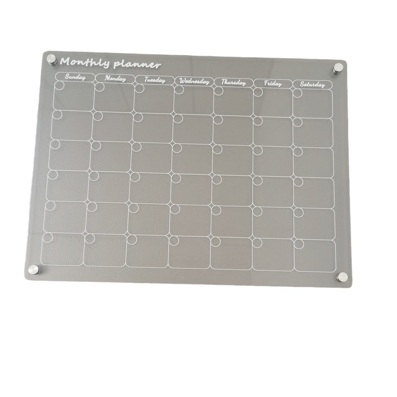 Priehľadná akrylová tabuľa na písanie s týždenným rozvrhom, magnetická poznámková tabuľka k chladničke, možnosť prispôsobenia (Materiál: syntetická živica; Rozmery: 400×300×2.5/2.8 mm; Štýl: moderný)