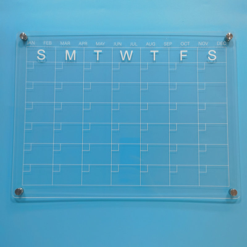 Priehľadná akrylová tabuľa na písanie s týždenným rozvrhom, magnetická poznámková tabuľka k chladničke, možnosť prispôsobenia (Materiál: syntetická živica; Rozmery: 400×300×2.5/2.8 mm; Štýl: moderný)