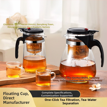 Sklenený čajník s integrovaným filtrom – teplovzdorný, moderný minimalistický dizajn