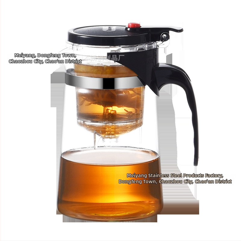 Stiklinis arbatinukas su integruotu filtru – atsparus karščiui, šiuolaikinis minimalistinis dizainas