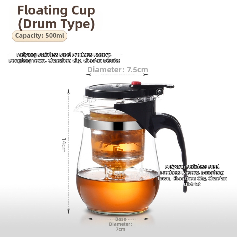 Sklenený čajník s integrovaným filtrom – teplovzdorný, moderný minimalistický dizajn