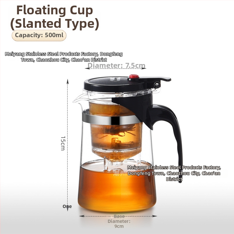 Sklenený čajník s integrovaným filtrom – teplovzdorný, moderný minimalistický dizajn