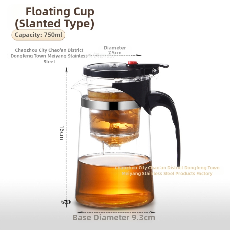 Sklenený čajník s integrovaným filtrom – teplovzdorný, moderný minimalistický dizajn