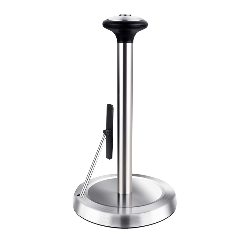 Nerezový zvislý držiak na kuchynské utierky s organizérom fólie – moderný minimalistický štýl, viacúčelový, uvedený v roku 2020