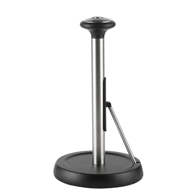 Nerezový zvislý držiak na kuchynské utierky s organizérom fólie – moderný minimalistický štýl, viacúčelový, uvedený v roku 2020