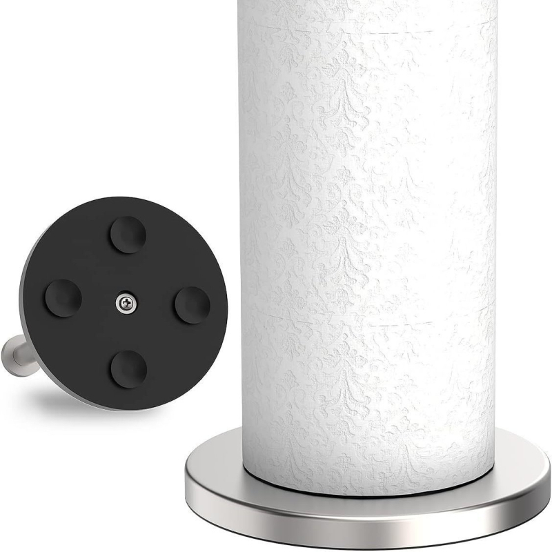 Nerezový zvislý držiak na kuchynské utierky s organizérom fólie – moderný minimalistický štýl, viacúčelový, uvedený v roku 2020