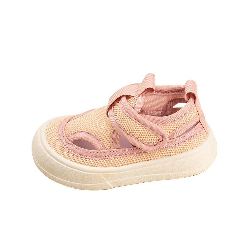 Унисекс детски спортни сандали с дишаща мрежеста горна част, еластичен горен материал, велкро закопчаване и мека подметка от TPR