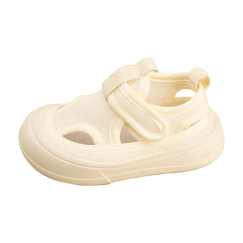 Unisex detské športové sandále s priedušným sieťovým vrškom, elastický vrchný materiál, zapínanie na suchý zips a mäkká TPR podrážka