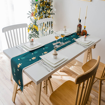 Τραπεζομάντηλο-τραβέρσα με γιορτινό μοτίβο, μοντέρνο μινιμαλιστικό στυλ, ύφασμα μίξης 90% πολυεστέρα; για μελέτη, εξωτερικούς χώρους, εστιατόριο, μπάνιο, μπαλκόνι, παιδικό δωμάτιο