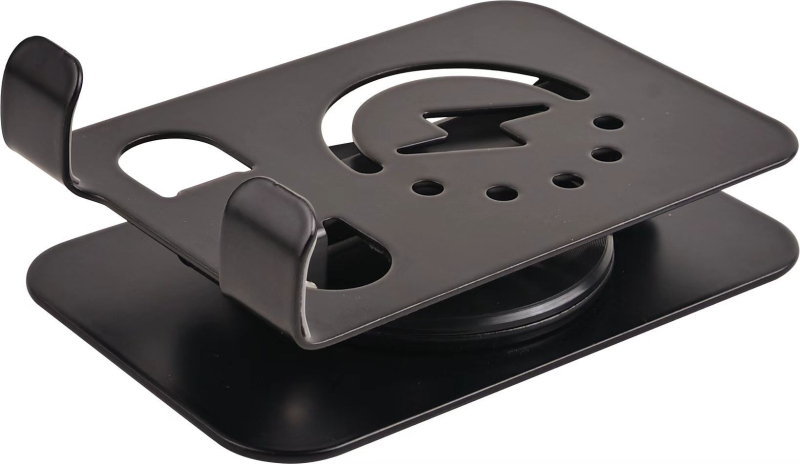 Suport de birou pentru telefon și tabletă, rotativ și pliere; materiale: ABS, gel de siliciu, aliaj de aluminiu, placă din oțel carbon; compatibil cu telefoane și tablete