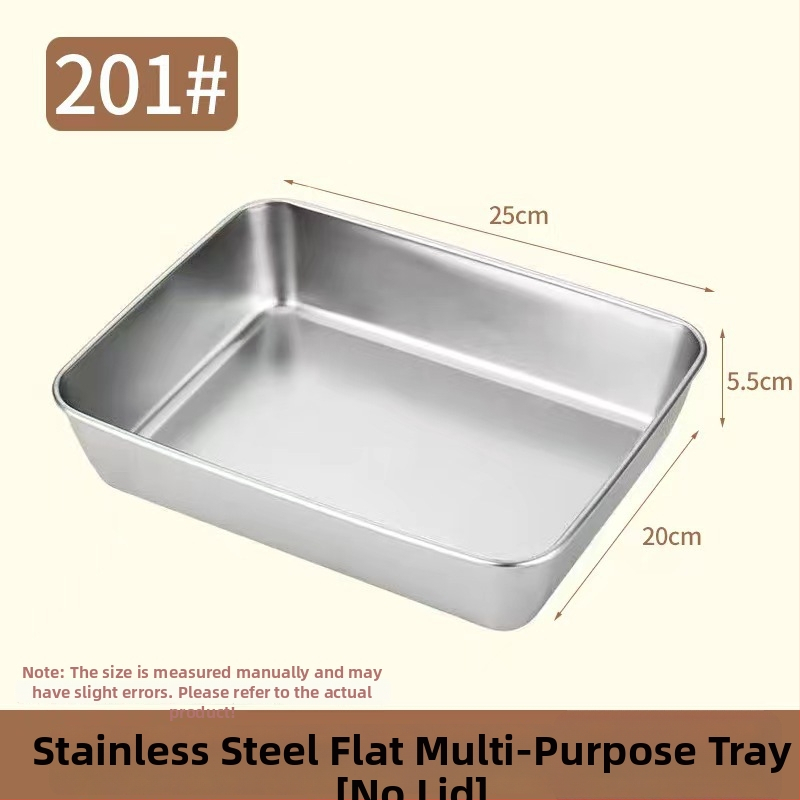 Nerezová oceľová obdĺžniková nádoba do chladničky s viečkom, tesniaca na uskladnenie potravín