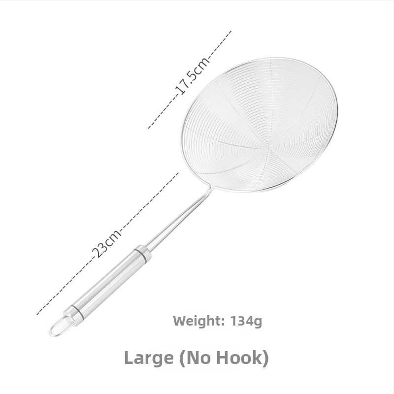 Pengxin 304 nerezová oceľ kuchynský nástroj na filtrovanie a vyprážanie — veľké sitko s olejovou mriežkou a lyžica na rezance