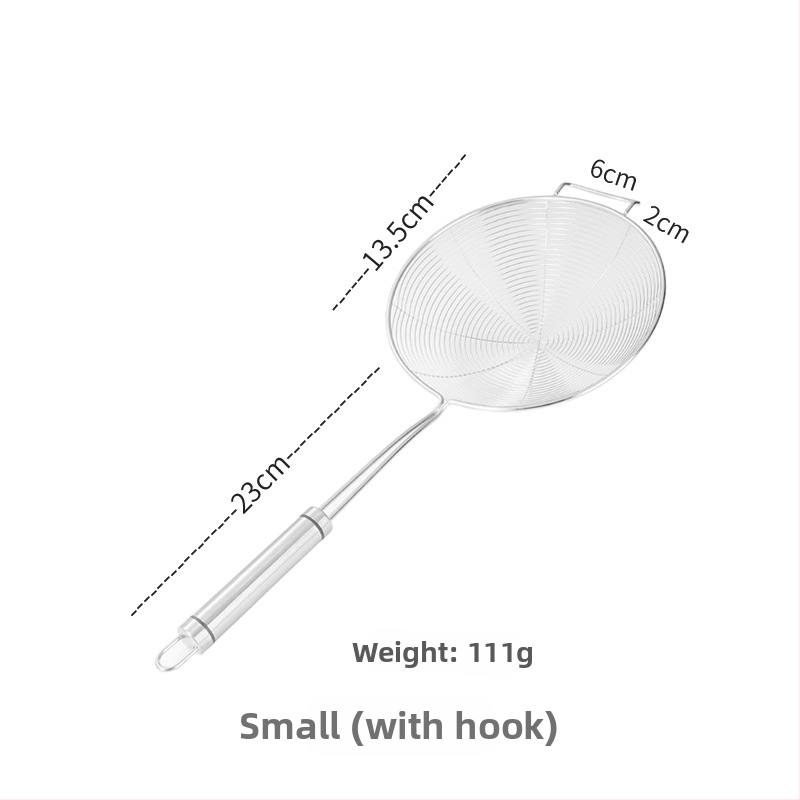 Pengxin 304 nerezová oceľ kuchynský nástroj na filtrovanie a vyprážanie — veľké sitko s olejovou mriežkou a lyžica na rezance