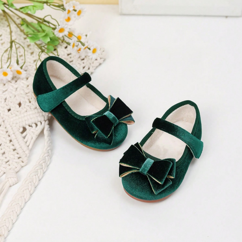 Meitenēm domātas kurpes, Korejas versija, mikrošķiedras augšdaļa, gumijas zole, Velcro aizdare, tauriņa mezgls