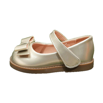 Meitenēm paredzētas plakanā zole kurpes ar tauriņa mezglu, Velcro aizdare, Ultra-fiber augšdaļa, gumijzole, PU iekšējā odere, vienkrāsains dizains, vecums 1–12 gadi