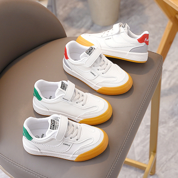 Детски вътрешни ежедневни маратонки с микрофибърна кожа, лепенка Velcro, нисък профил, райета, вулканизирана гумена подметка