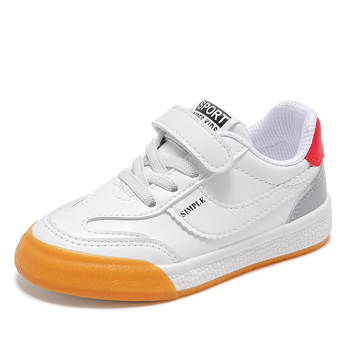 Детски вътрешни ежедневни маратонки с микрофибърна кожа, лепенка Velcro, нисък профил, райета, вулканизирана гумена подметка