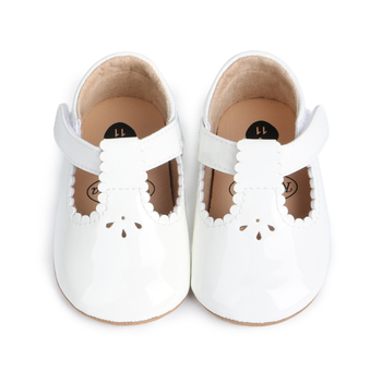 PU topánky pre malé dievčatá, Velcro, štýl princezná, jar–jeseň, protišmyková podrážka, 12–36 mesiacov