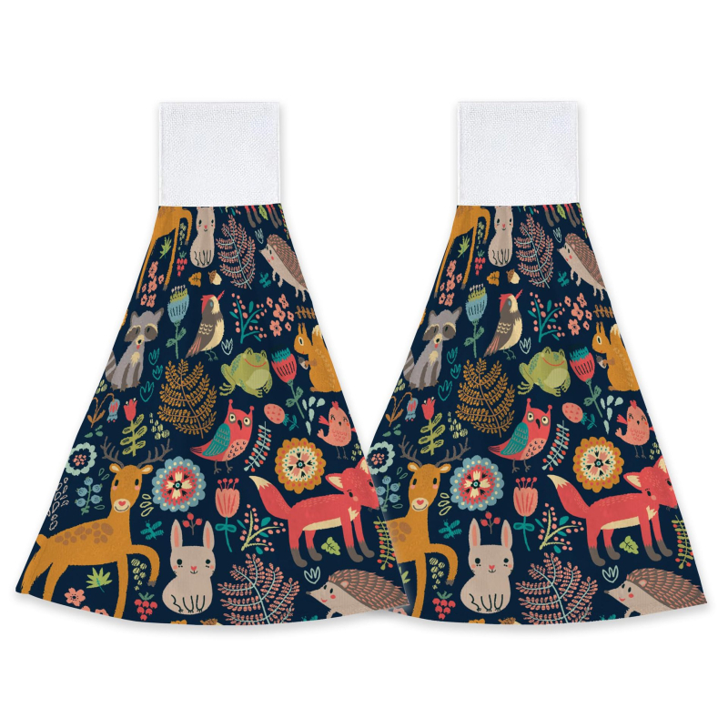 Utierka na ruky s motívom lesných zvierat a rastlín, chemické vlákno, 150d vlákna, 200g+